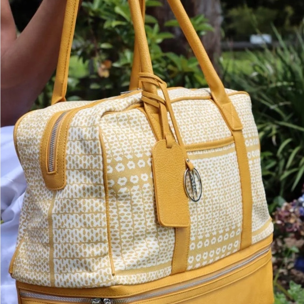 Manaola Yellow Patterned Travel Bag